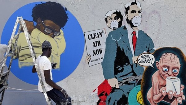 Corona virüs bu kez de grafitilerde