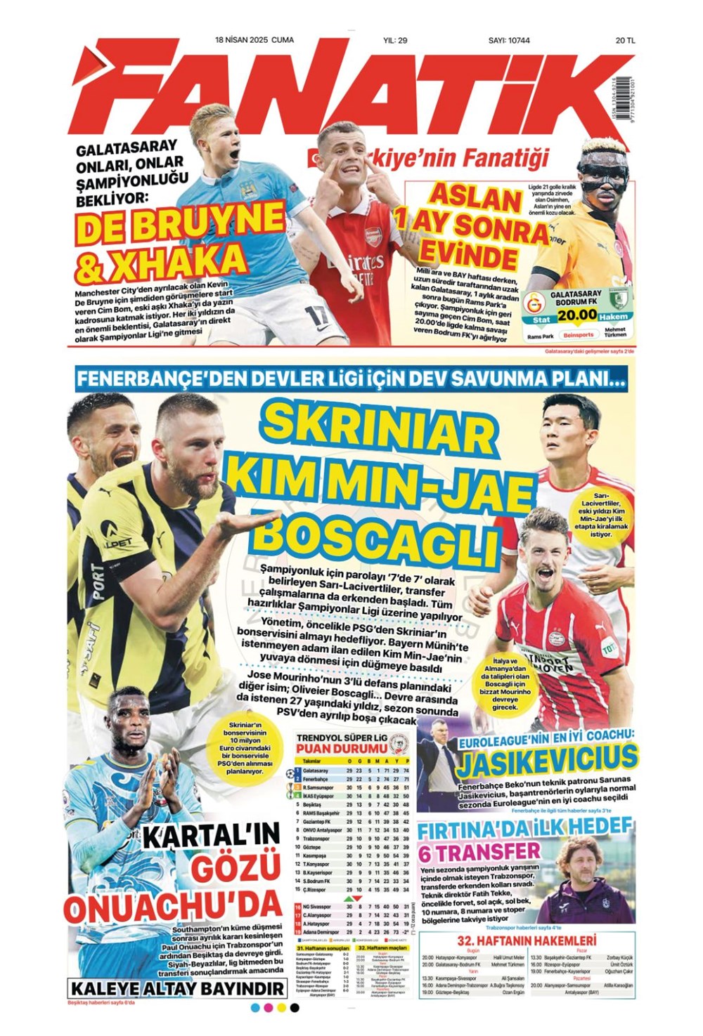 "Kolo Muani bombası" (18 Nisan 2025 spor manşetleri) - 11