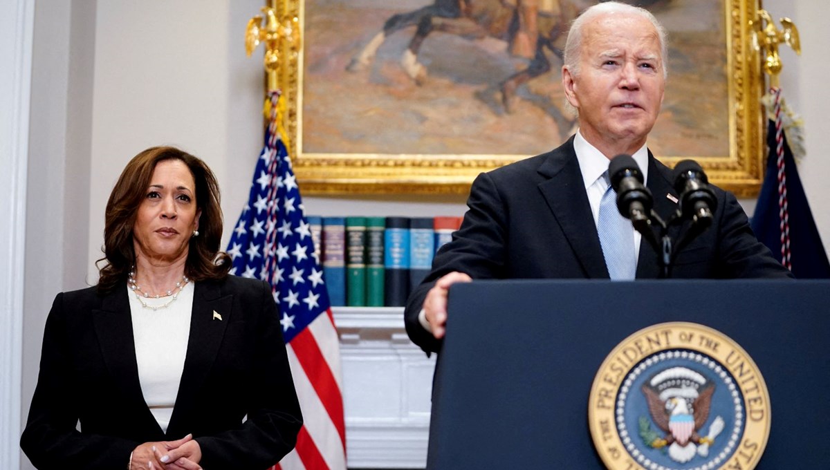 Adaylıktan çekilen Biden, Kamala Harris'i desteklediğini duyurdu