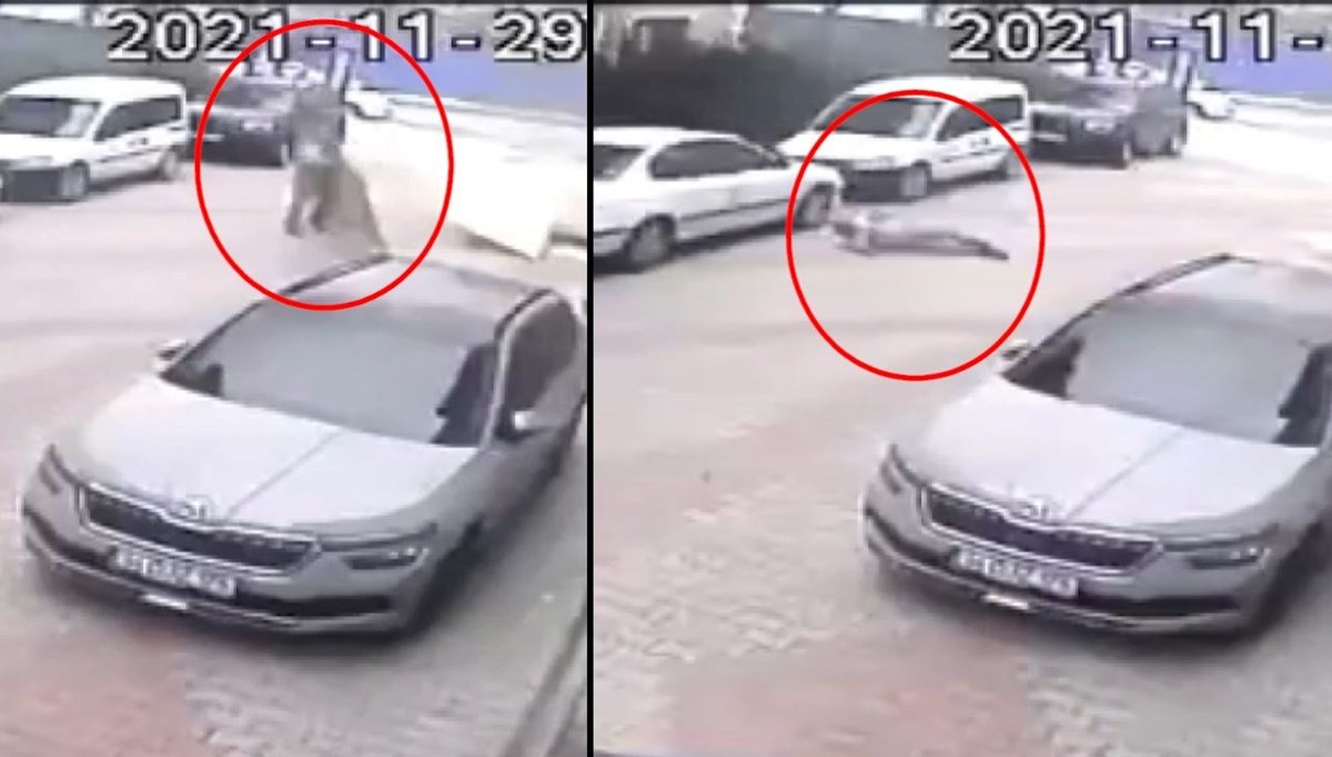 Suntalar bir anda havalandı: Çatı ustasına çarpıp sürükledi