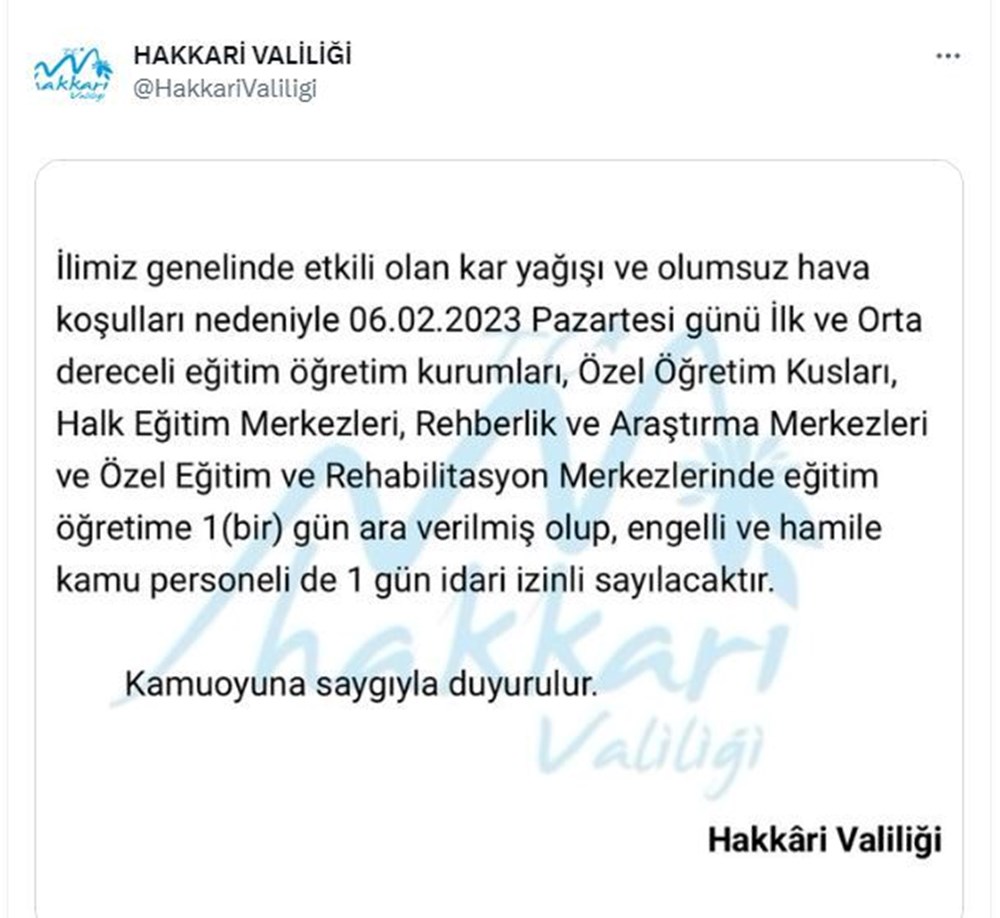 Pazartesi (yarın) okullar tatil mi, hangi illerde okullar tatil edildi? İşte kar nedeniyle yarıyıl tatili uzatılan iller (Çanakkale, Sivas, Diyarbakır, Gaziantep, Bingöl...) - 6