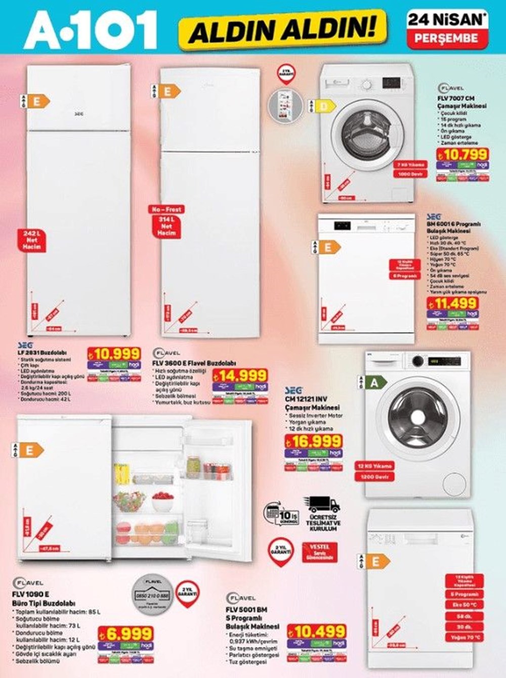 A101'de bu hafta yok yok! A101 aktüel katalog 24 Nisan: A101 marketlerde mesken gereçleri, beyaz eşya, dokuma eserleri, oyuncaklar, mobilya çeşitleri 79 WBDyvcmlJ02jJR bcVuKqg