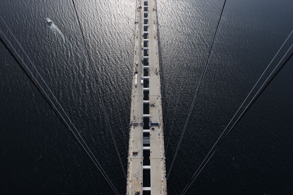 1915 Çanakkale Köprüsü 318 metre yükseklikten görüntülendi - 5
