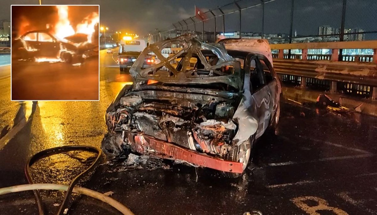 Bayrampaşa'da araç yangını