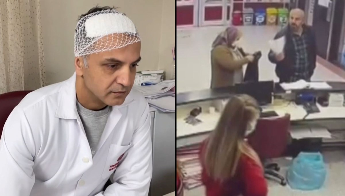 Öğretmen doktora kolonya şişesiyle saldırdı