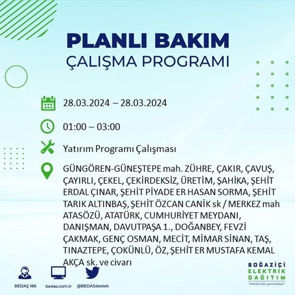 Mumlarınızı hazırlayın: İstanbul'un 19 ilçesinde elektrik kesintisi