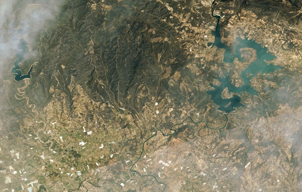 Göktürk uyduları, Manavgat ve Marmaris'teki orman yangınlarını uzaydan görüntüledi - 3