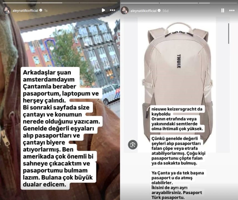 Aleyna Tilki'ye Amsterdam'da şok: Her şeyim çalındı - 1