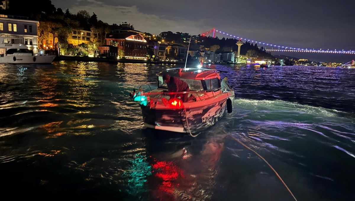 Sürüklenen tekne kurtarıldı