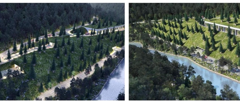 Environmentally friendly parking lot inside the mountain in Ayder Plateau - 12