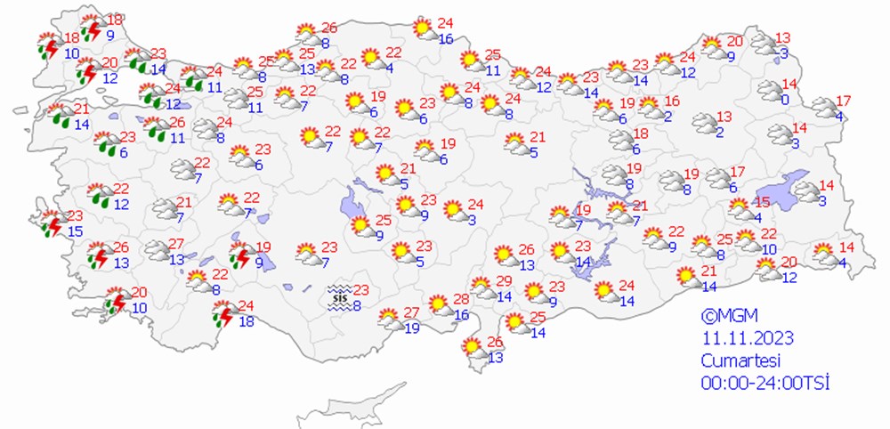 Meteoroloji'den hava tahmin raporu: Sıcaklık azalıyor, sağanak geliyor (Bugün hava nasıl olacak?) - 10