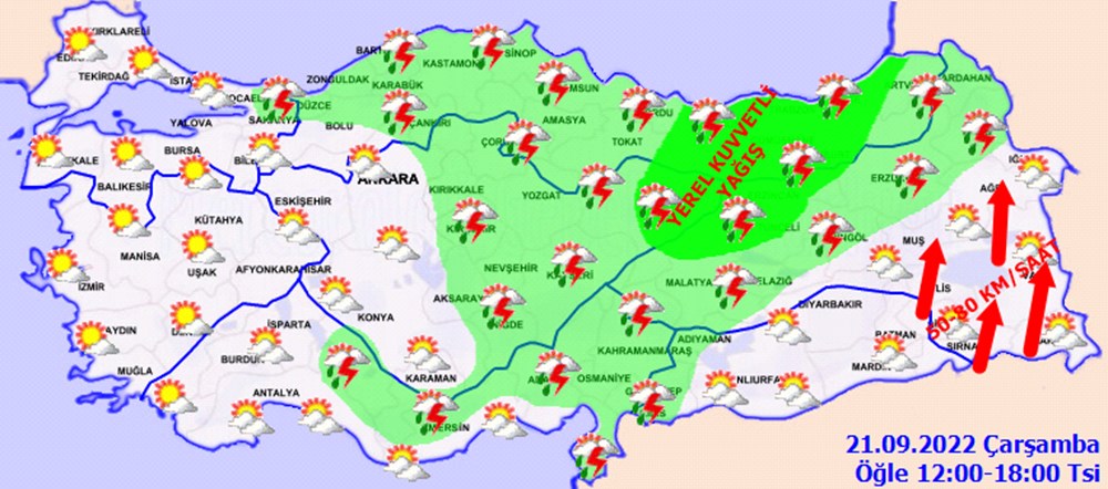 DİKKAT! 17 İL İÇİN SARI KODLU UYARI Dikkat! 17 il için sarı kodlu uyarı (İstanbul, Ankara, İzmir ve diğer illerde bugün hava nasıl olacak) - 6