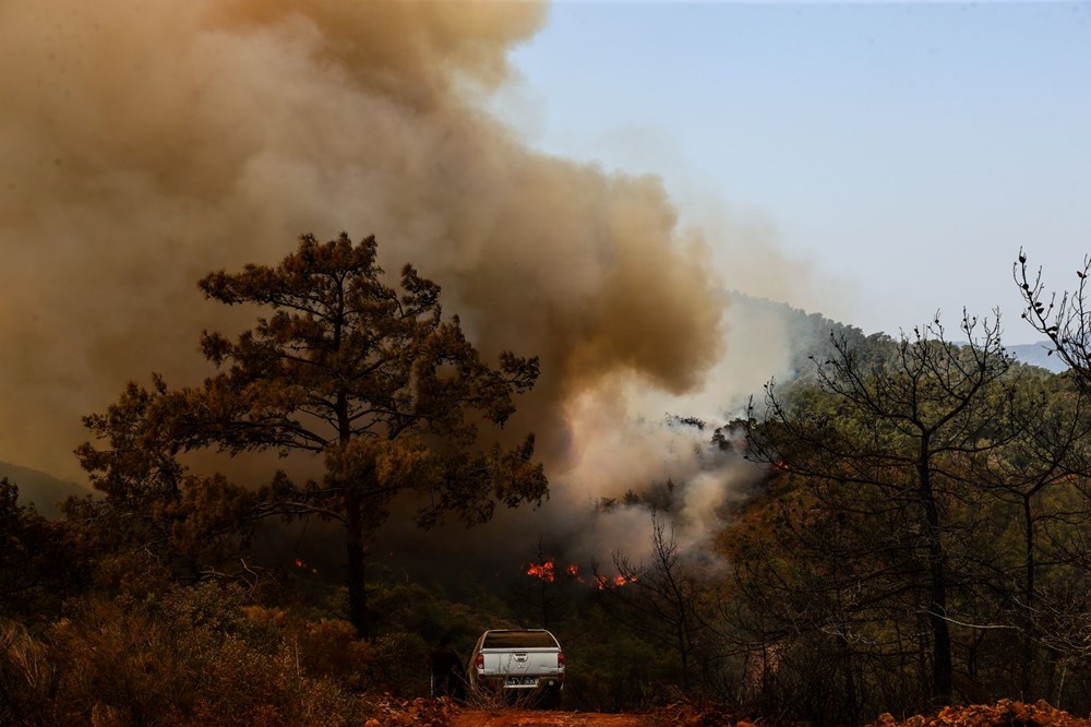 Marmaris'te orman yangını: Alevlerle mücadelede 2. gün - 62