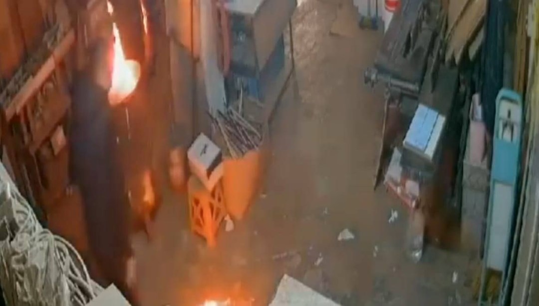 Sobayı tutuşturmak isterken bir anda parladı