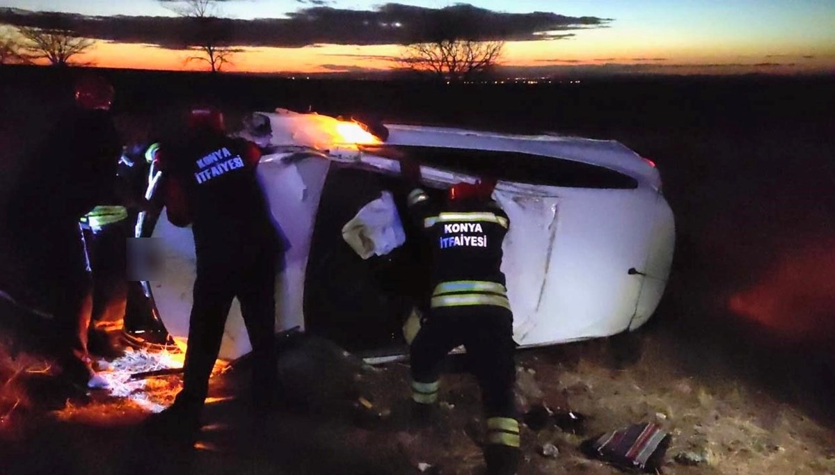 Konya’da otomobil takla attı: 3 yaralı Konya’da otomobil takla attı: 3 yaralı