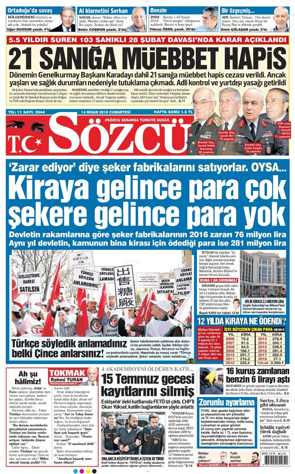 Sözcü son dakika