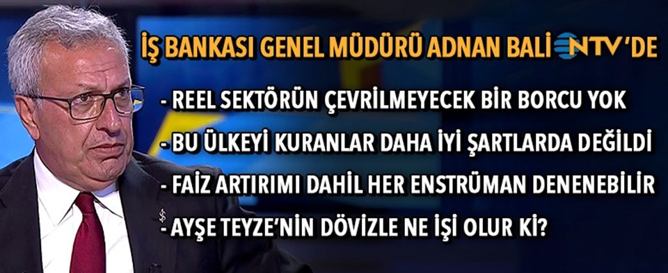 İş Bankası Genel Müdürü Adnan Bali: Kurdaki hareket ekonomik temelle açıklanamaz - 1