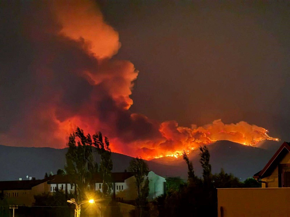 İzmir Çeşme'de orman yangını: Üç mahalle tahliye edildi, karayolu kapatıldı - 8