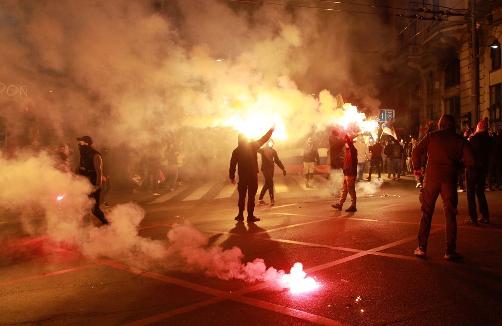 Sırbistan'ın başkenti Belgrad'da Rusya'ya destek gösterisi - 2