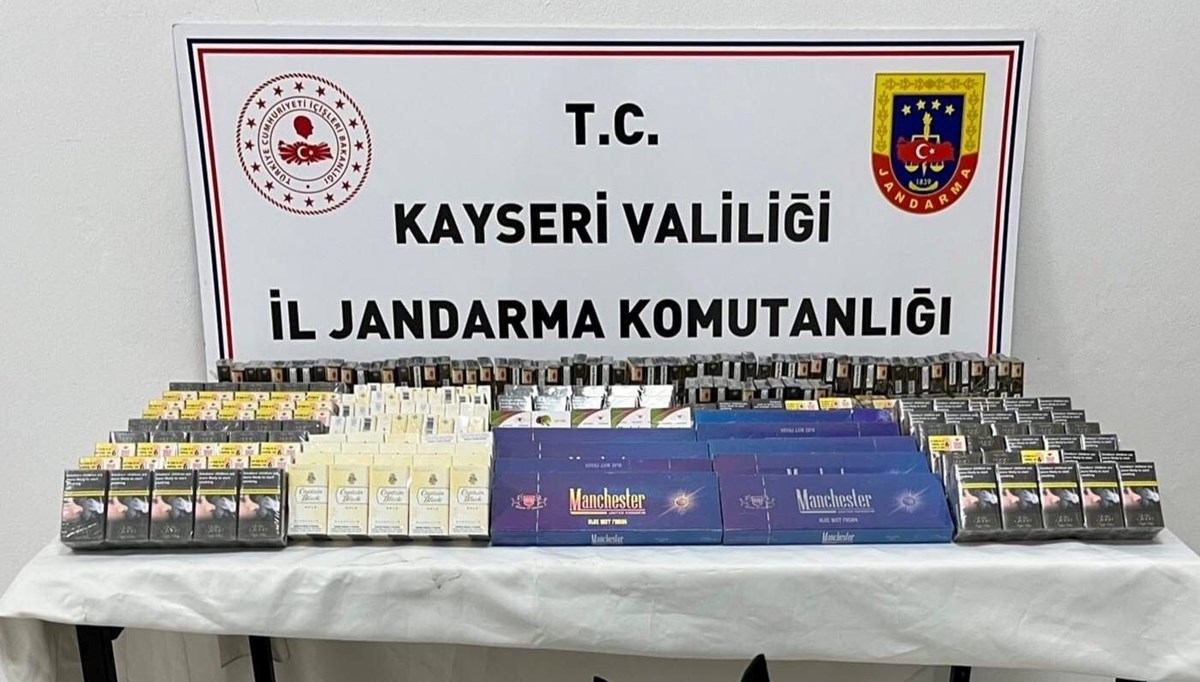 Kayseri’de 500 paket kaçak sigara ele geçirildi