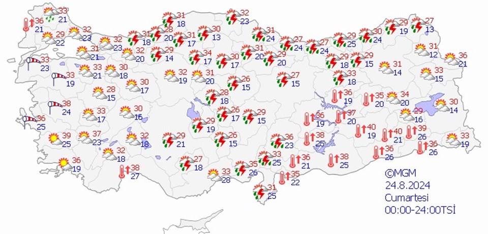 Hafta sonu hava nasıl olacak? 24-25 Ağustos hava durumu tahminleri - 1