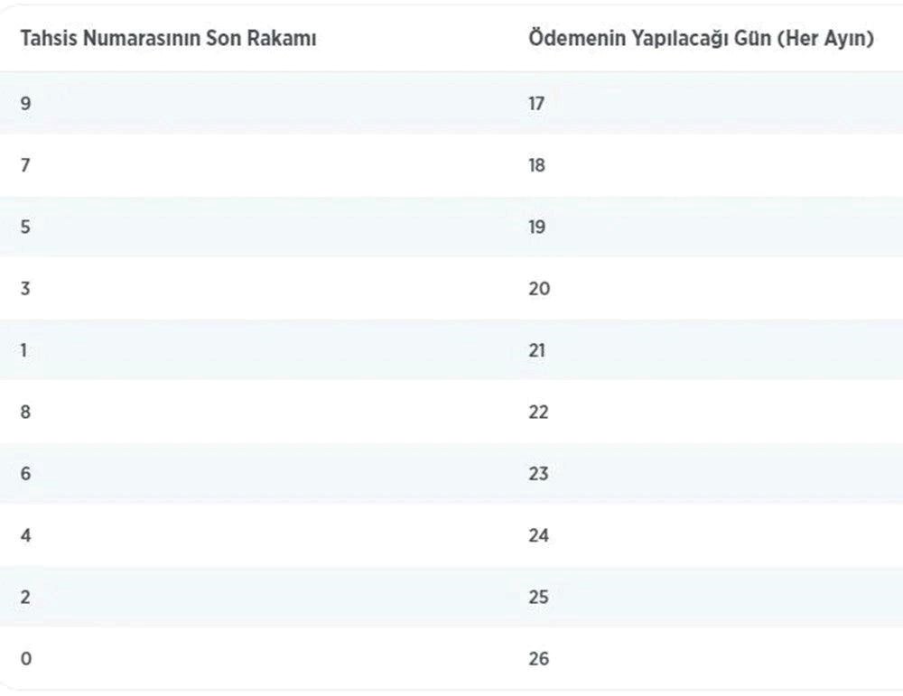 Zamlı emekli maaşları ne kadar oldu, ne zaman yatacak? SSK-Bağ-Kur tahsis numarasına göre emekli maaşı ödeme tarihleri - 5