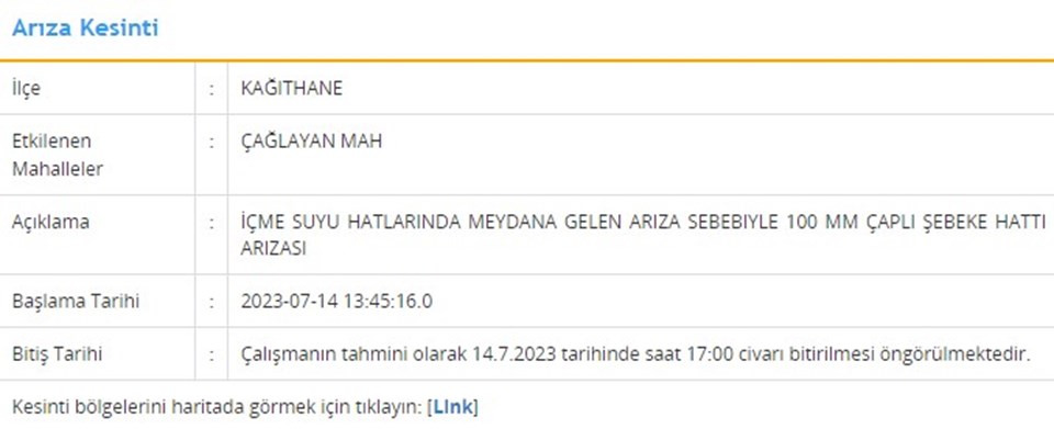 İstanbul'un 2 ilçesinde su kesintisi: 6 saat su kesintisi yaşanacak (14 Temmuz İSKİ planlı su kesintisi listesi) - 2