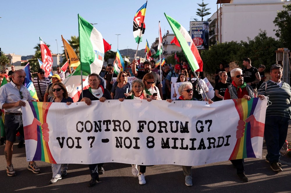 G7 zirvesinde Gazze protestosu - 5