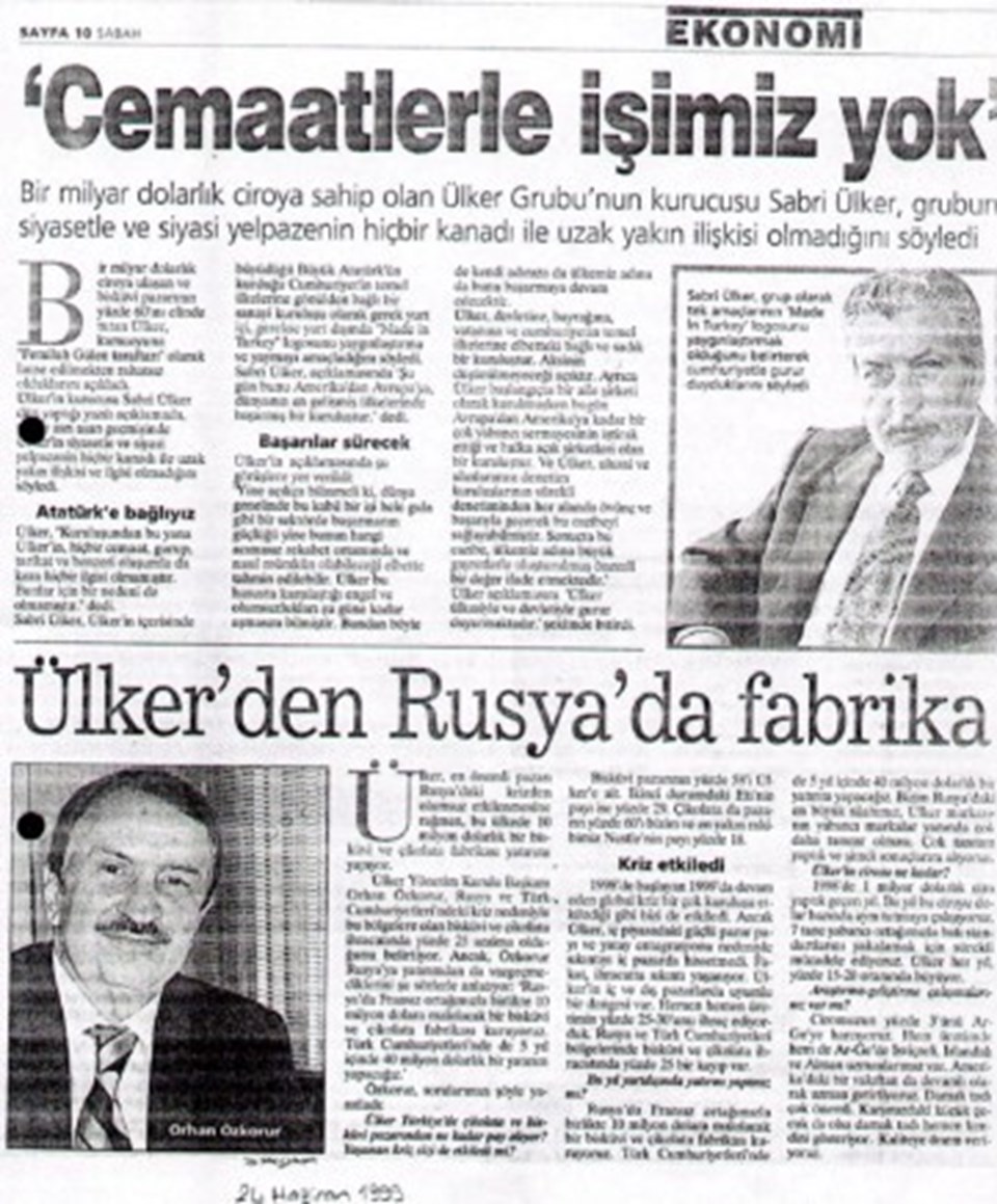 Murat Ülker'den FETÖ iddialarına yanıt - 1