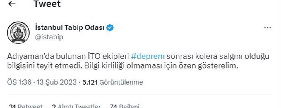 "Deprem bölgesinde kolera salgını" iddialarına İstanbul Tabip Odası'ndan yanıt (Kolera nedir, belirtileri neler?) - 1