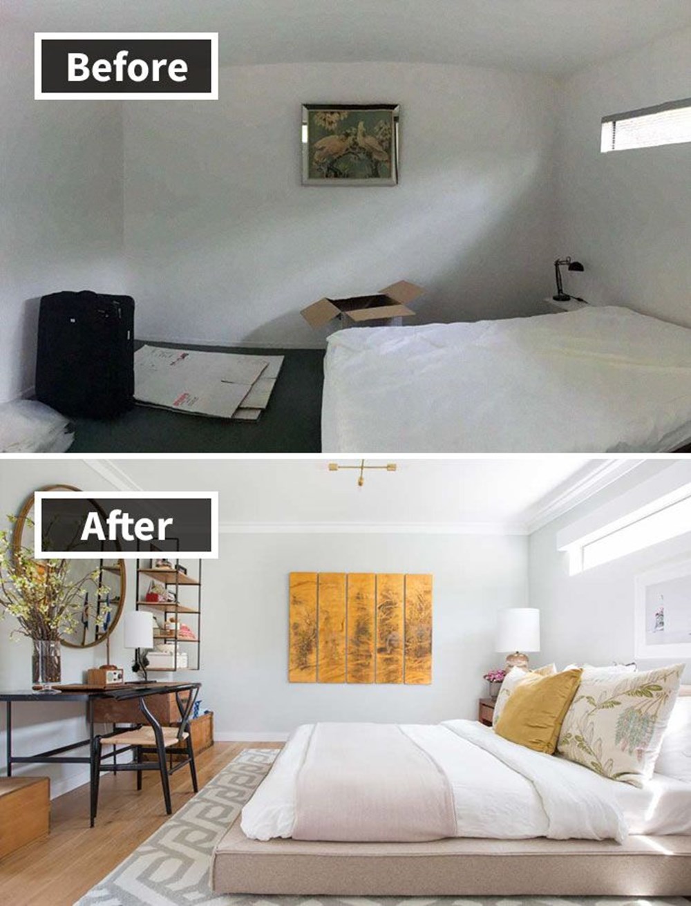 Декор комнаты до и после