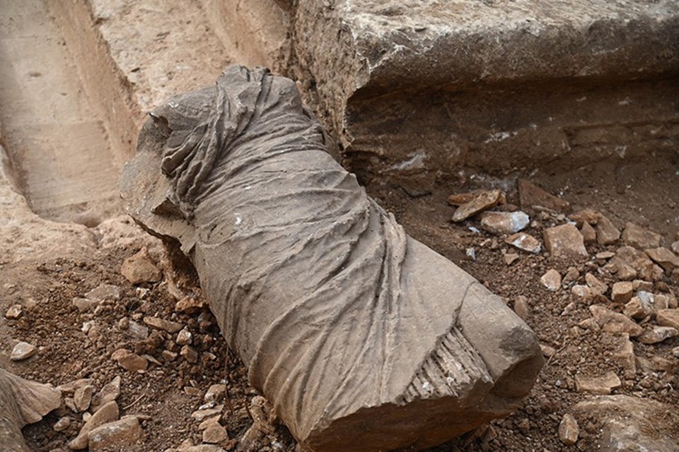 Mersin'deki Anemurium Antik Kenti'nde Roma Dönemi kadın heykeli bulundu - 1