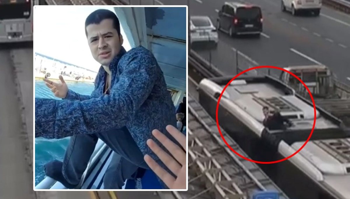 Sosyal medya fenomeninin metrobüsün üstündeki tehlikeli oyunu Sosyal medya fenomeninin metrobüsün üstündeki tehlikeli oyunu
