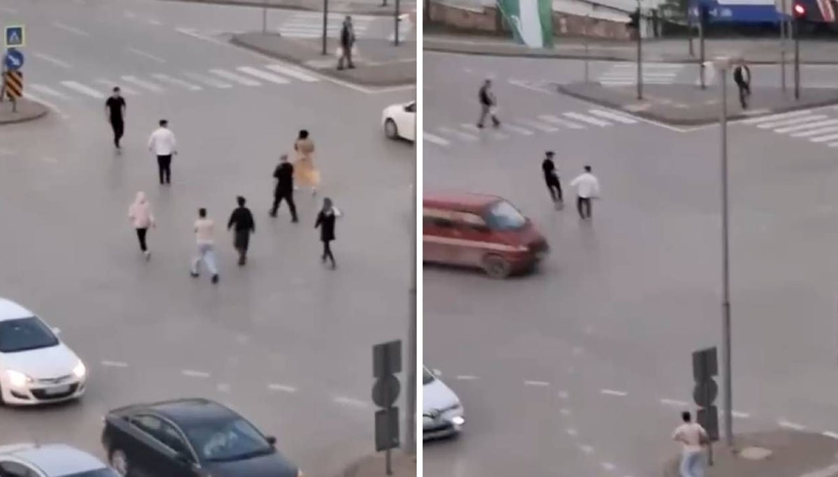 Trafikte sopalı kavga