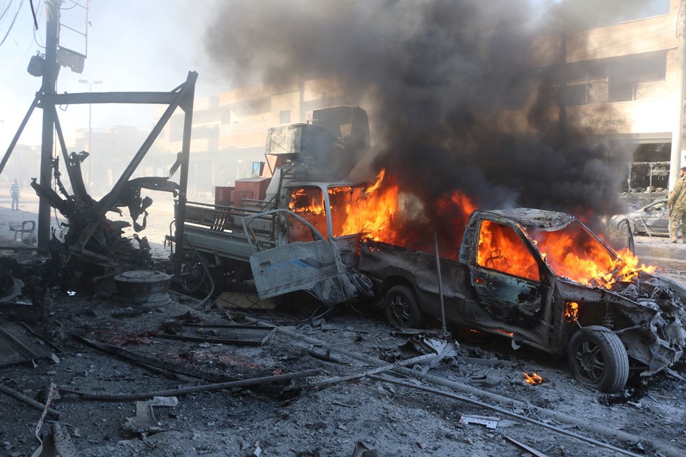 Tel Abyad'da  bombalı saldırı: 3 ölü, en az 20 yaralı - 1