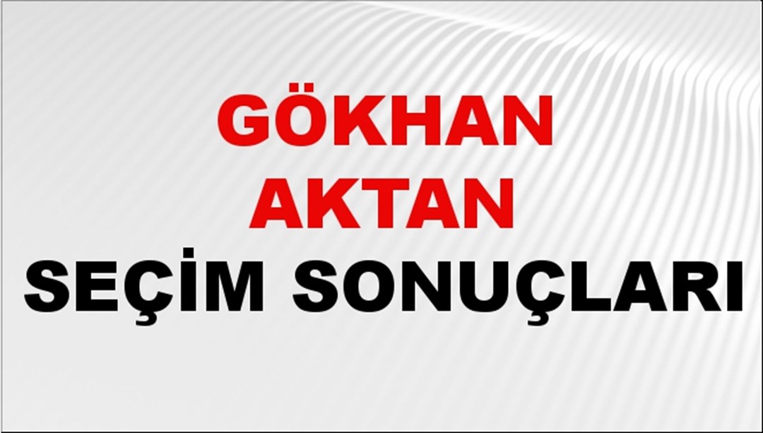 Gökhan Aktan Seçim Sonuçları 2024 Canlı: 31 Mart 2024 Türkiye Gökhan Aktan Yerel Seçim Sonucu ve İlçe İlçe YSK Oy Sonuçları Son Dakika