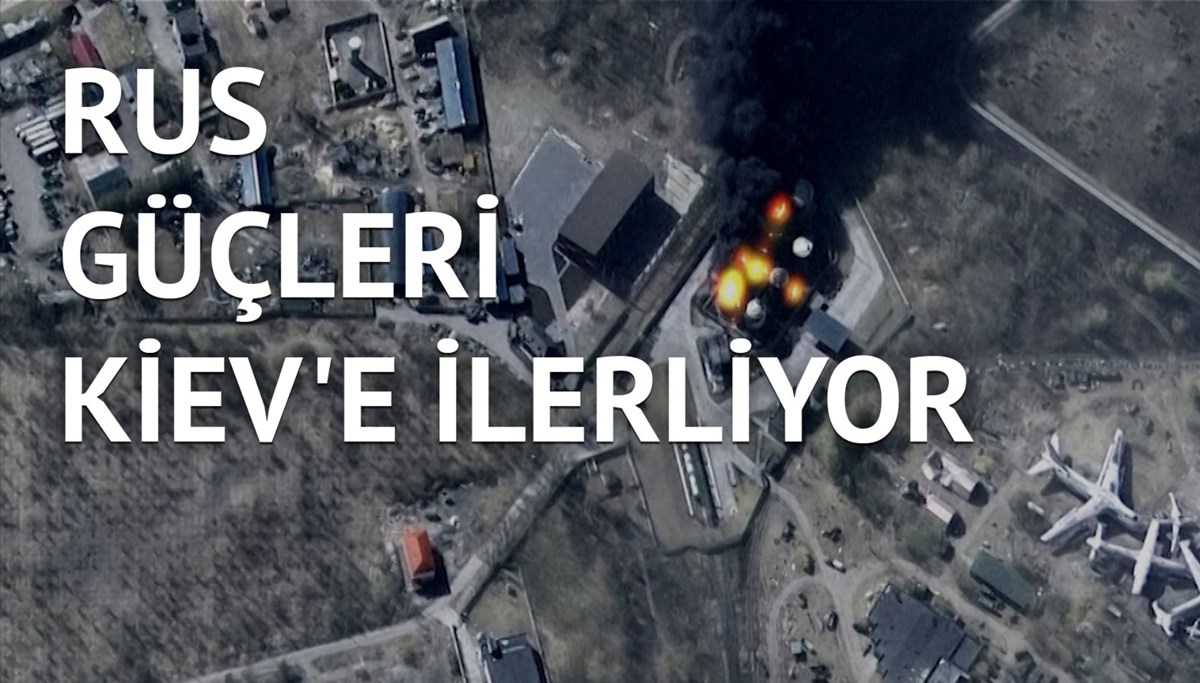 Kiev'e ilerleyen Rus ordusunun yeni uydu görüntüleri paylaşıldı
