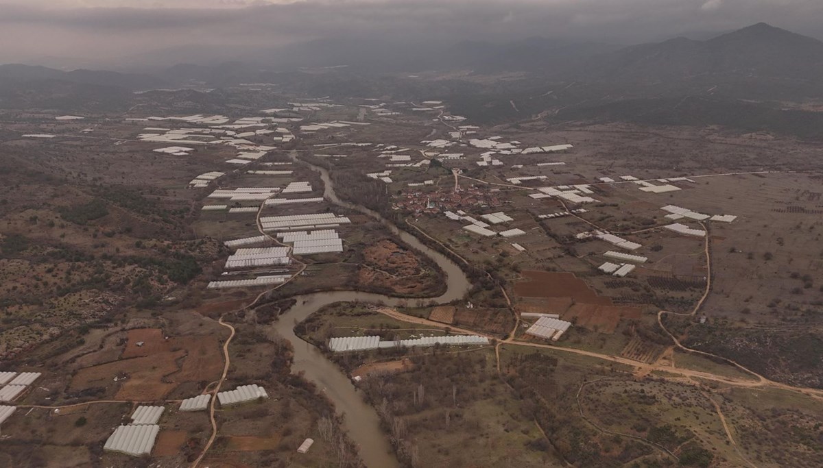 Sakarya Nehri yağmurlar sonrası havadan görüntülendi