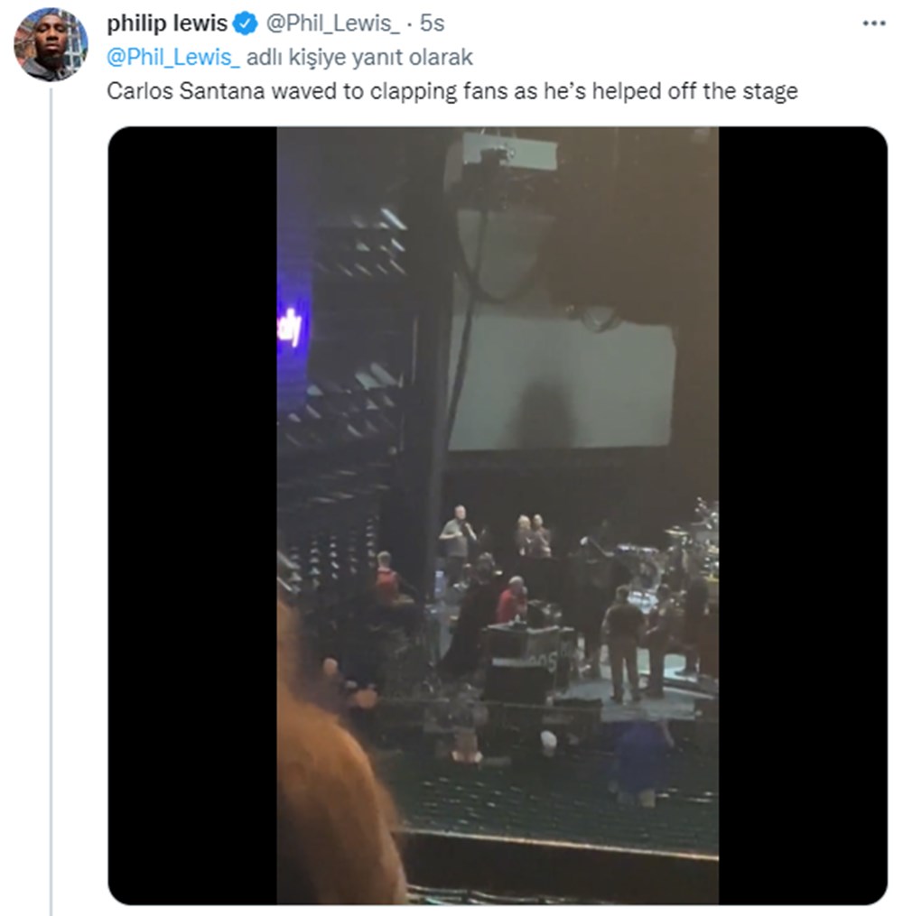Efsane müzisyen Carlos Santana sahnede yere yığıldı - 2