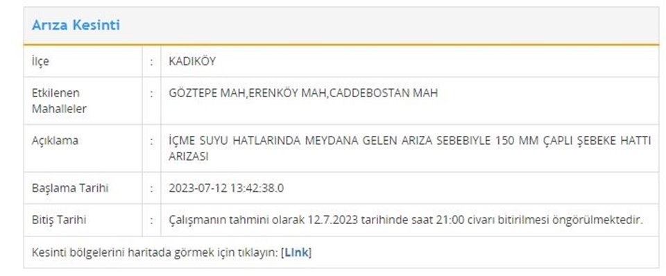 İSKİ duyurdu: 3 ilçede su kesintisi (Kadıköy, Büyükçekmece, Silivri) yaşanacak! Sular ne zaman gelecek? - 1
