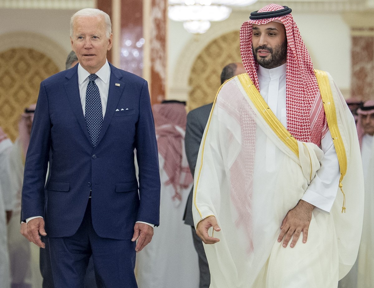 Biden, Veliaht Prens Muhammed bin Selman tarafından Es-Selam Sarayı