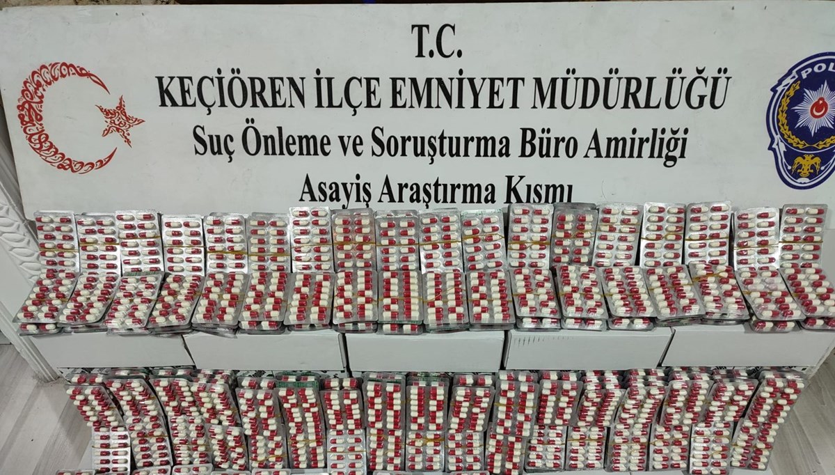 Ankara'da 3 kişi, 7 bin uyuşturucu hapla yakalandı
