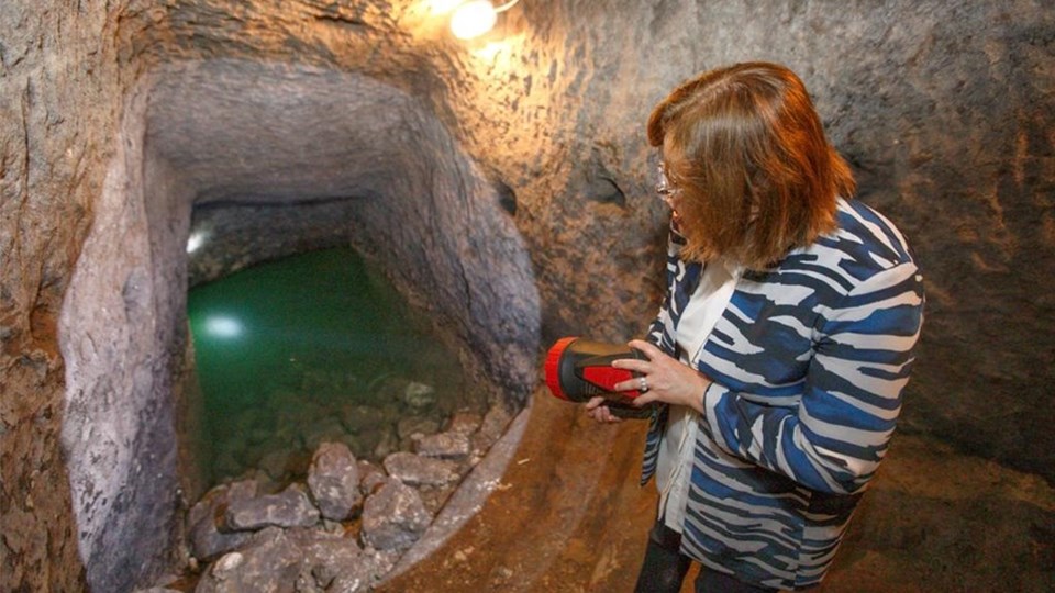 Tarihi Gaziantep Kalesi'nde tüneller ve su alanı bulundu - 1