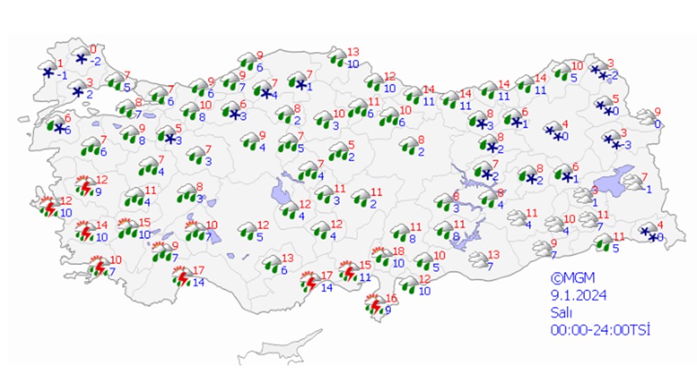 Meteorolojiden 18 il için yağmur, kar ve fırtına uyarısı (Bugün hava nasıl olacak?) - 18