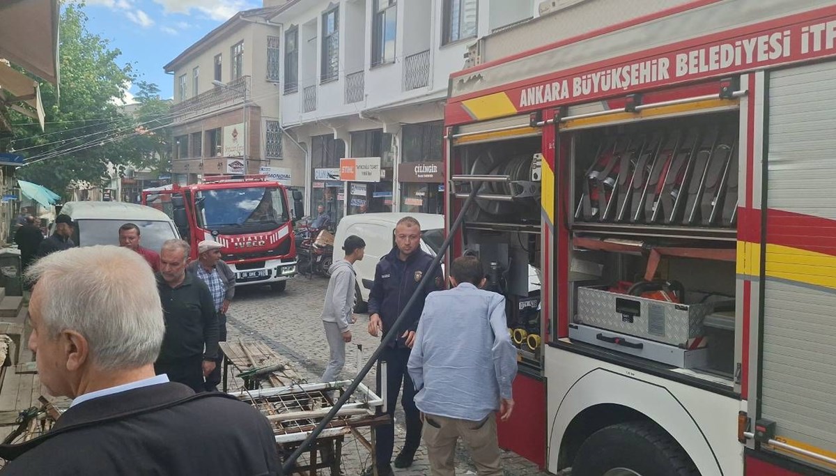 Ankara'da bir iş yerinde yangın