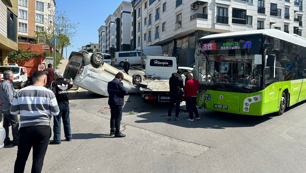 Virajı hızlı önünde aracı düşürdü