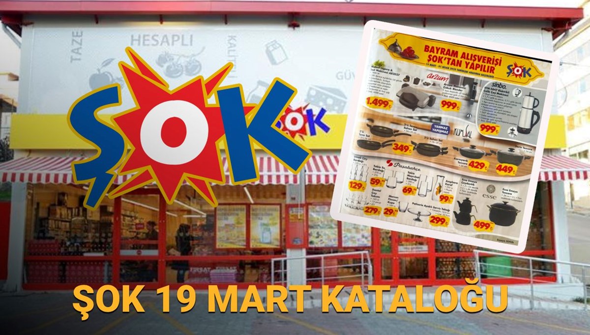 ŞOK markete tost makinesi, blender ve çaydanlık geliyor: ŞOK 19 Mart Aktüel Ürünler Kataloğu