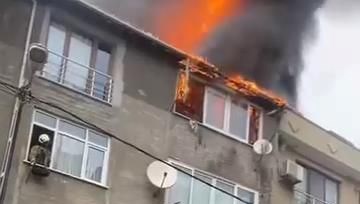 Ataşehir'de çatıda yangın
