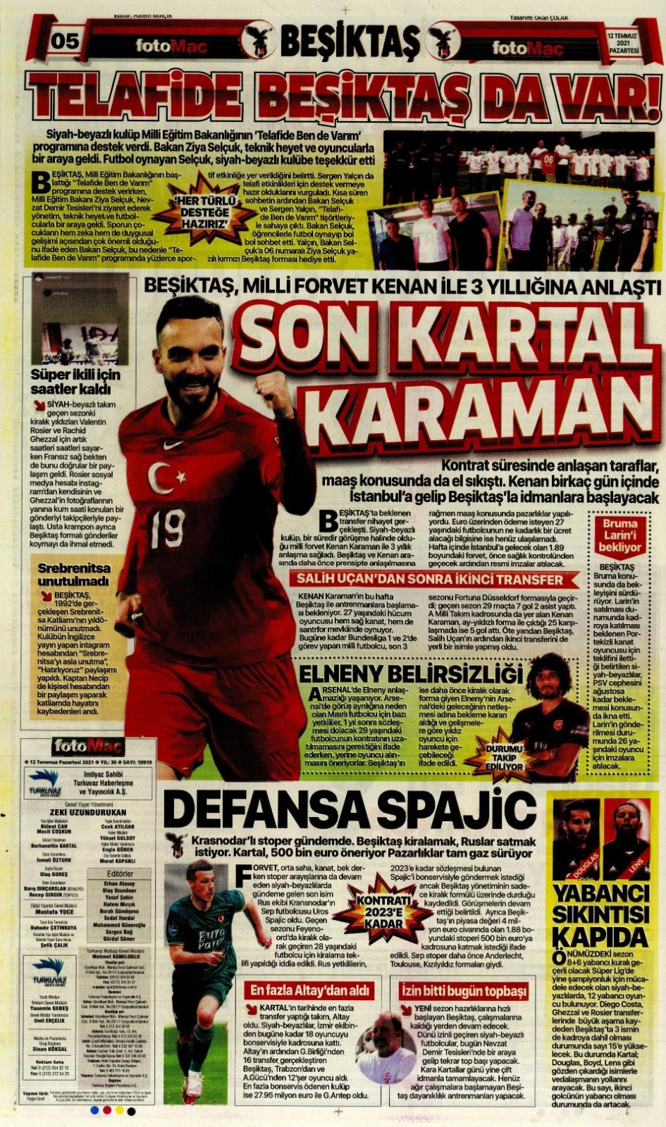 gunun spor mansetleri 12 temmuz 2021 son dakika spor haberleri ntv haber