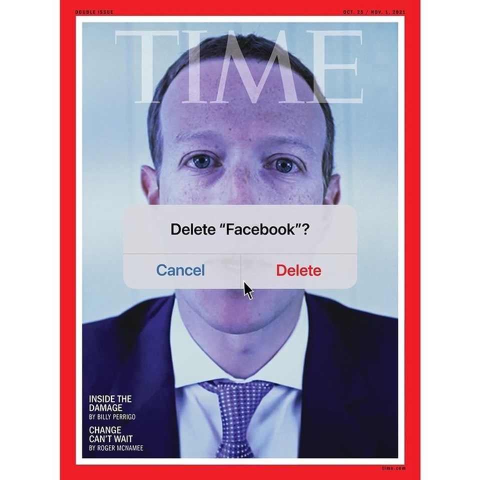 Zuckerberg bu kez 'Faceook'u sil?' sorusu ile kapak oldu - 1